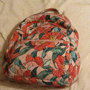 Flower print campus backpack